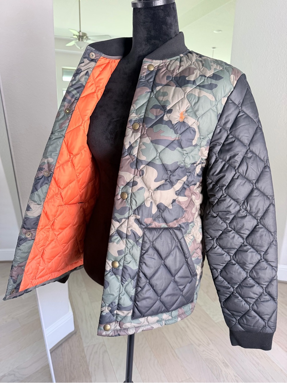 Polo by Ralph Lauren Camo/Orange Quilted Jacket